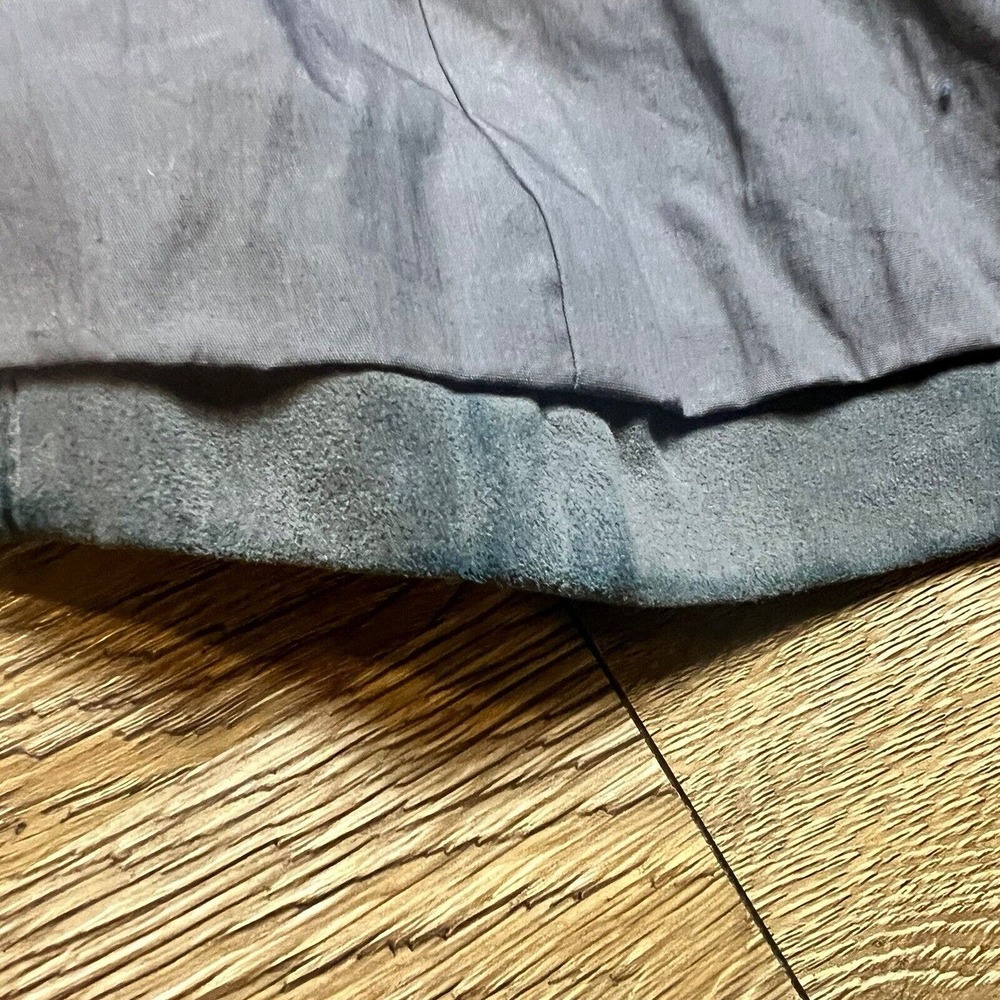 VINCE Vest Nubuck 100% Lamb Leather Genuine Cap Sleeve Grey Zip Front Women's XS - Picture 10 of 12